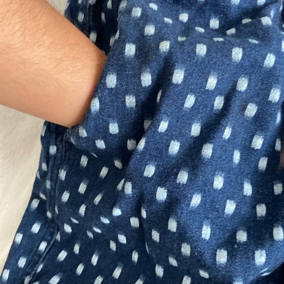 Old Navy navy blue white dotted print shorts - Picture 7 of 17